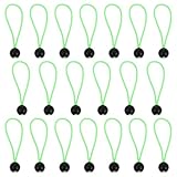 ASAKKURA 20 Stück Schwarze Ball Bungee Seile Elastische Planen Zurrschnur für Camping Zelte und Outdoor Befestigung Wiederverwendbare Hochleistungs Spannseile