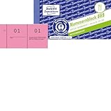 AVERY Zweckform 869-10-3 Nummernblock (105x53mm, 1.000 fortlaufend nummerierte Abrisse von 1-100 pro Block, 10 Blöcke mit je 100 Nummern, ideal für Veranstaltungen aller Art, Tombolas) rot