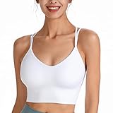 HANERDUN Damen Sport BH Yoga Bra mit Gepolstert Nahtlose...