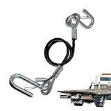 Robuster Abschleppgurt,Abschleppseil mit Haken - 70 cm Verstellbar mit Verzinktem S-Federhaken Anti-Rutsch Anhängergeschirr für den Fahrer Straßenfahrt Auto Outdoor Männer