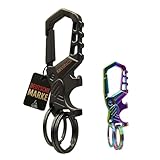 KEYSPACE Schlüsselanhänger Karabiner mit Flaschenöffner – Schlüsselbund mit Karabinerhaken & Hebelfunktion - Schlüsselkarabiner für Männer