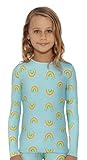 Rocky Mädchen Thermo Base Layer Top (Long John Unterwäsche Shirt) isoliert für Outdoor Ski Wärme/Extrem Kalte Pyjama, - Regenbogen-Design, XL