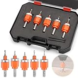 TYBYBB Senker Holz Senkbohrer Bohrsenker Holzbohrer Vorbohrer mit Senker und Tiefenanschlag Vorbohren Senkkopf Bohrer Tiefenstopp Countersink Drill Bits Set Senklochbohrer für Holz Kunststoff