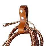 Geteawily Handgefertigter Gürtelpeitschenhalter, Bullwhip Holster mit Gürtelschlaufen, Kunstleder Peitschenholster mit Gürtelschlaufen für Reitgerte