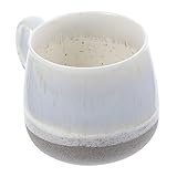 FELTECHELECTR Ofenbecher Kaffeetassen Aus Porzellan Handgefertigte Tassen Bauernkaffeetassen Becher Mit Henkel Espressotassen Suppenbecher Kaffeetassen Mit Henkel Tassen Für Kaffee Keramik Grey