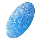 Hohopeti Solarplane Poolabdeckung Rund Blau Wärmeisolierende Schwimmbadabdeckung Faltbar Langlebig Schützt vor Regen und Schmutz Passend für Aufblasbare und Rahmenpools