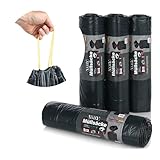Vaily 120l Müllbeutel 50er Pack - Reißfeste & Robuste Abfallsäcke mit Zugband - Ideal für Haus- und Gartenabfallentsorgung - Made in Germany