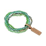 JUJUFREE 4-teiliges schillerndes Glas-Armband-Set, farbwechselnder Schmuck, leichte Handkette, Mode-Accessoires für Damen