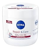 NIVEA Körpercreme Repair & Care Urea 400 ml, Allzweckcreme für sehr trockene und raue Haut, 72h Feuchtigkeitscreme, angereichert mit 15% Glycerin und Urea