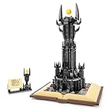 QLT QIAOLETONG Moc Ideas Architecture Klemmbausteine Mit LED,Film STEM The Magic Rings Dark Tower Bausteinen deko Geschenk für Erwachsene und Jungen ab 6-16+（Kompatibel Mit Generische Marke 969 pcs）