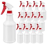 YFNVH 12 Stück 500ml Sprühflaschen, nachfüllbare leere Sprühflaschen mit verstellbarer Düse, wiederverwendbare auslaufsichere Sprühflaschen für Reinigungsmittel, Gartenarbeit, Haare und Pflanzen