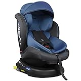 XOMAX S64 Kindersitz drehbar 360° mit ISOFIX und Liegefunktion I mitwachsend I 0-36 kg, 0-12 Jahre, Gruppe 0/1/2/3 I 5-Punkt-Gurt und 3-Punkt-Gurt I Bezug abnehmbar, waschbar I ECE R44/04