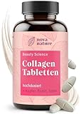 Kollagen Hochdosiert [4000mg] Kollagenhydrolysat + Biotin, Kupfer, Selen, Mangan – Kollagen Kapseln hochdosiert für Haut, Haare, Knochen & Bindegewebe – 120 Kollagen Tabletten von NovaNature