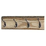 47th & Main 4-Hook Wood Wall Mounted Gestell, Holz, Rustikal, 15-Inches Long