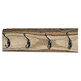 47th & Main 4-Hook Wood Wall Mounted Gestell, Holz, Rustikal, 15-Inches Long