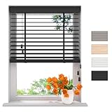 Radeco® Holzjalousie innen schwarz 210 x 175 cm, 50mm lamellen von Bambus Holz, Innenjalousie, Bambus holzjalousie, jalousien, Bambus Jalousie, Fenster jalousien innen