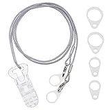 Hörgeräte Clip Anti Lost Lanyard Safety Retainer für Erwachsene und Kinder mit 3 verschiedenen Größen Silikonschlaufen und 1 Kunststoff Aufbewahrungsbox grau