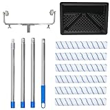 TINMAGI 45 cm Farbroller-Set, Farbroller Set Malerrolle, 6 Farbrollen, Verstellbarer Rahmen 36-60 cm, Abnehmbarer Stange 160 cm und Großer Farbwanne, Farbroller Wandfarbe Malerset für Wand Decken