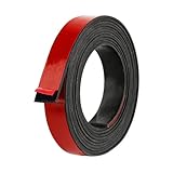 Gummistreifen Selbstklebend, 4m x 25mm x 2mm Neopren Dichtungsband Selbstklebende Gummimatte Gummilippe Selbstklebend Schaumstoffband für DIY Gummi Klebeband Dichtungen Bodenbeläge Puffern Schutz