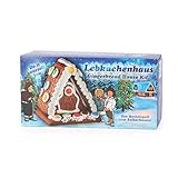 Pertzborn Lebkuchenhaus Bausatz 200 g – Essbarer Weihnachts-Bausatz zum Selbermachen - Lebkuchen mit Lebkuchenhaus Deko aus Schokolinsen und Nonpareilles – Gingerbread House zum zusammenbauen