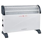 Kamberg Konvektor – Heizung – Elektrischer Heizkörper – 3 Leistungsstufen mit Thermostat – leise, schnelle Heizung bei geringem Verbrauch – 2000 W – Weiß