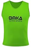 OMKA 12 Stück Fußball Leibchen Trainingsleibchen Markierungshemd Fußballleibchen für Kinder Jugend und Erwachsene, Farbe:Grün, Bibs:Senior (L)