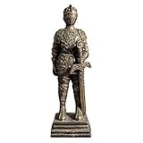 ACAREY Mittelalterliche Ritter Skulptur Harz Schmuck Ritterstatue Mittelalter Für Wohnzimmer Büro Garten (D)