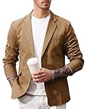 PJ PAUL JONES Sakko Herren Slim Fit Sportlich Baumwolle Casual Blazer Sportmäntel Braun, XL