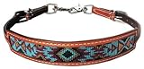 Showman Mittelgroßer Leder-Widerristriemen mit Perlen-Navajo-Design