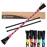 Diabolo Freizeitsport Flowerstick Basic (pink) - UV reaktiver Flower Stick mit 2 Glasfaser Handstäben, Hingucker auf Festivals, ideal für Anfänger