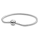 Pandora Damen-Armband mit Kugelverschluss, glatt 925 Silber 18 cm-590728-18