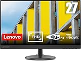 Lenovo D27-37 | 27' Full HD Monitor | 1920x1080 | 75Hz | 250 nits | 5ms Reaktionszeit | HDMI | VGA | AMD Radeon FreeSync | schwarz