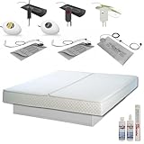 AQUA ROYAL Wasserbett Bett Set Softside Mono Einzelbett ohne Podest/Sockel 100x200 cm F3 – Wasserbetten Heizung von Calesco oder TBD Carbon Heater – Pflegeset und Befüllschlauch