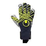 uhlsport Fußball Torwarthandschuhe Prediction Ultragrip HN, Marine/weiß/Fluo gelb, 10