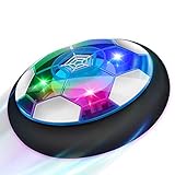 Air Power Fußball Wiederaufladbar, Kinderspielzeug Hover Fussball Indoor Leuchtender Schwebender Ball Spielzeug mit LED, Football Spiel Ostern Geburtstag Geschenke für Kinder Jungen Mädchen 3+ Jahre