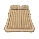 Luftmatratze mit aufblasbarer Pumpe, Kopfstütze, maximale Belastung 250 kg, Luftmatratze, tragbar, faltbar, für Camping, Reisen, Wandern, Angeln, Klettern (beige)