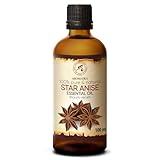 Ätherisches Anisöl 100ml - Sternanis Öl - Illicium Verum - Naturreines Ätherisches Öl Anis für Aromatherapie - Sternanis Samen Öl für Aroma Diffusers - Star Anise Öl für Duftkerzen und Seifen