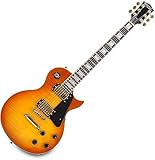 Rocktile Pro L-200OHB E-Gitarre - Korpus: Mahagoni - 2 Humbucker Tonabnehmer - geleimter Ahorn-Hals - Palisander Griffbrett - Tune-O-matic Bridge und Stop Bar Tailpiece - Orange Honey Burst