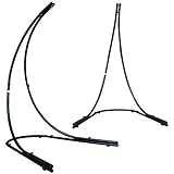 AMANKA Bis 150kg: 210cm Hängesessel Gestell Outdoor - XL Ständer für Hängesessel - Balkon Gestell für Sitzsack Garten Hängesessel Gestell Ständer für Hängesitz Hängekorb Gestell Ständer für Hängestuhl