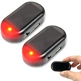 Alarmanlage Auto,Anti Diebstahl Blinklampe,2 Stück Solar Power Dummy Auto Alarm,Auto Alarmanlage Diebstahlsicherung,Praktische Anti- Diebstahl Licht,Lampe Dummy Anti-diebstahl Blinkende Blinklampe