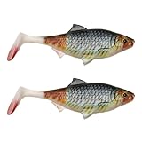 CPAOWEHF 2Pcs Weiche Kunststoffe Lockt Swimbait Künstliche Köder Wobbler Paddel Schwanz Swimbait Weiche Angeln Locken Künstliche Köder Wobbler