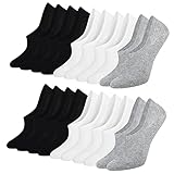 Blu Ninfee Sneaker Socken Damen Füsslinge Herren 10 Paar, Unisex Füßlinge mit Rutschfest Silikon, Unsichtbare Sneakersocken, Atmungsaktive Kurzsocken No Show Socken Footies 39-42