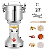 Elektrische Getreidemühle 2500W 36000RPM Schnelle Geschwindigkeit Müsli Getreide Grinder Professionelle Powder Maschine 3Klingen Timing Schleif Maschine Küchenmaschine für Spice,Herb,Coffee(500 Gramm)