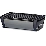 Enders Aurora raucharmer Tischgrill, mobiler Holzkohle-Grill, kleiner Grill, Balkon-Grill, Picknick-Grill, Camping-Grill, Grill mit Belüftung, grey #1364, 26x47x13,5 cm