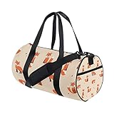 WowPrint Sporttasche mit niedlichem Fuchs, wasserdicht, Handtasche, Yoga-Tasche, Schultertasche, Wochenendtasche, Reisetasche, Reisetasche, für Erwachsene, Herren, Damen, Unisex