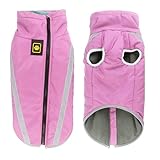 FEimaX Hundemantel Hundejacke wasserdichte Reflektierende Wintermantel mit Fleece Gefüttert Hund Welpen Warm Mantel Haustier Kleidung Wintermantel für Kleine Mittlere Große Hunde