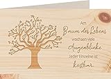 myZirbe Holzkarte - BAUM DES LEBENS - 100% handmade in Österreich - Postkarte, Geschenkkarte, Grußkarte, Klappkarte, Karte, Einladung, Holzart:Zirbe