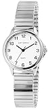 Just Watch Damen-Uhr Edelstahl Zugarmbanduhr gut lesbar silberfarbig Länge 19,5cm ⌀29mm 14mm breit Geschenke für Frauen