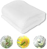 Weißes Garten-Insektennetz, feinmaschig, Schmetterlingsnetz für Fenster, Gemüse, Pflanzen, Blumen, Pflanzen und Obst, 3 x 55 m