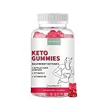 Himbeer Ketone mit Apfelessig und Vitamin C Gummibärchen – Natürliche Exogene Ketone ohne Zuckerzusatz – Keto Gummies – 60 Einheiten